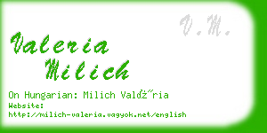 valeria milich business card